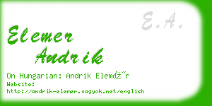 elemer andrik business card